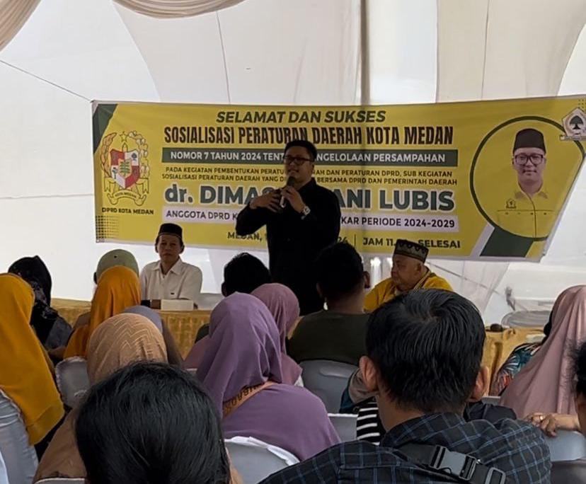 Gelar Sosialisasi Produk Hukum Daerah Kota Medan, dr Dimas Sofani Ajak Warga Peduli Lingkungan