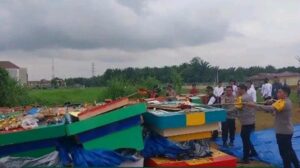 Dirkrimum Polda Sumut Musnahkan BB Mesin Judi darat Hasil pengungkapan.