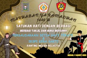 Pencak Silat PSHT Ranting Helvetia Dan IKSPI Kera Sakti Berbagi Takjil Ramadhan 1446 Hijriyah, ‘Perkuat Silaturahmi Sesama Insan Manusia’